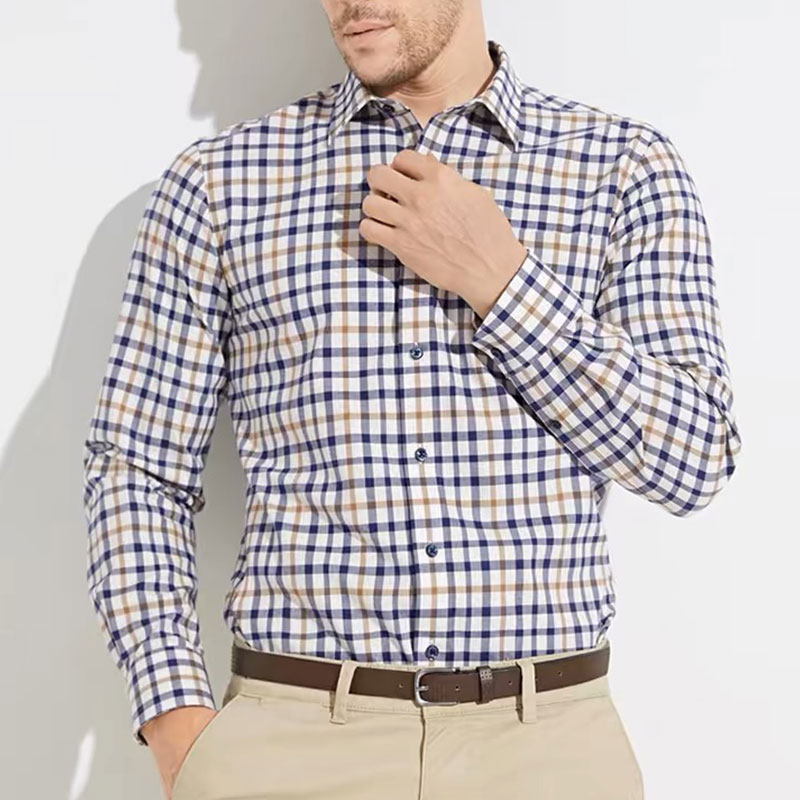 Men Formal Wear Shirts - Camisa de manga longa masculina, algodão