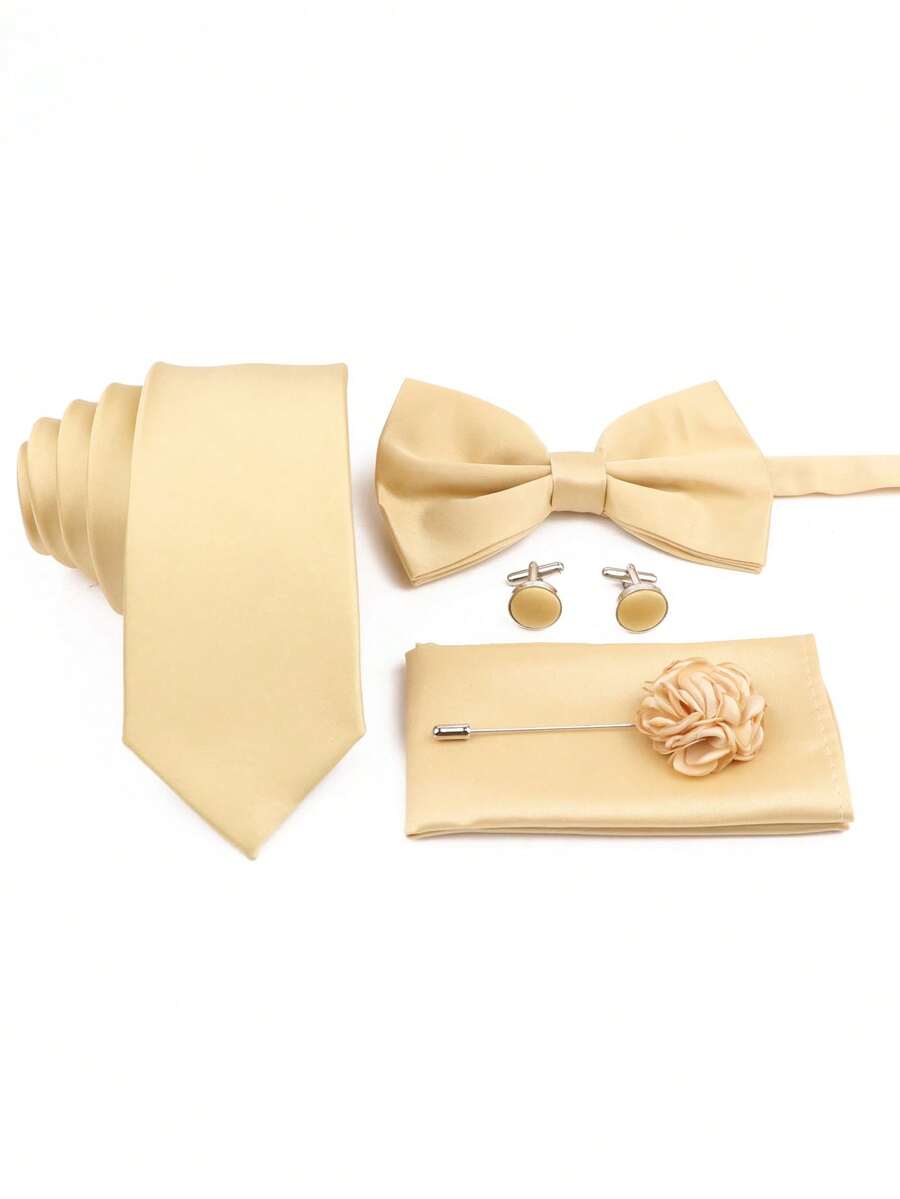 Pocket Square Set - SGIAWETA-5 peças/Conjunto de Gravatas para Padrinhos