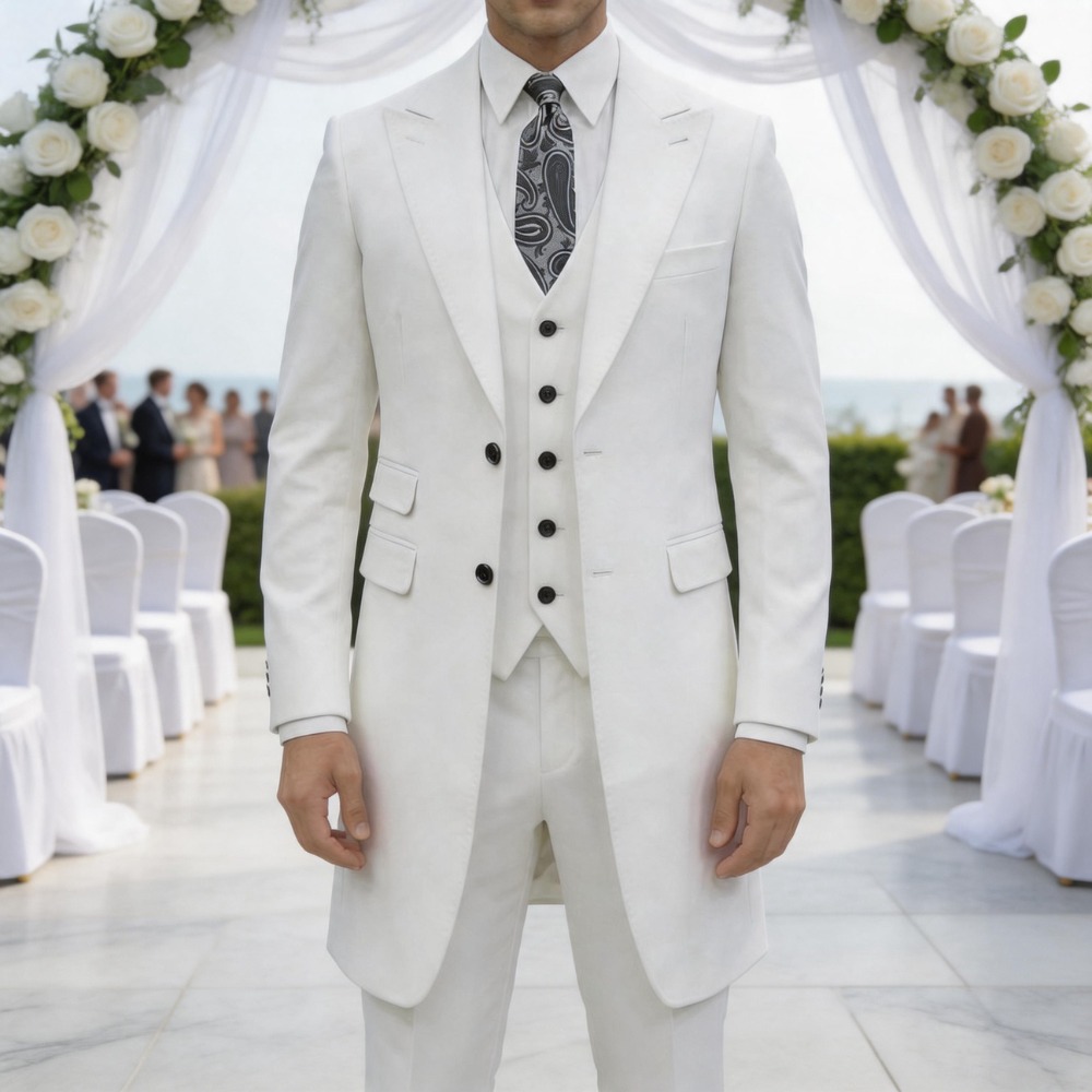 Men Formal Party Wear Outfit - Terno Slim Fit de 3 Peças