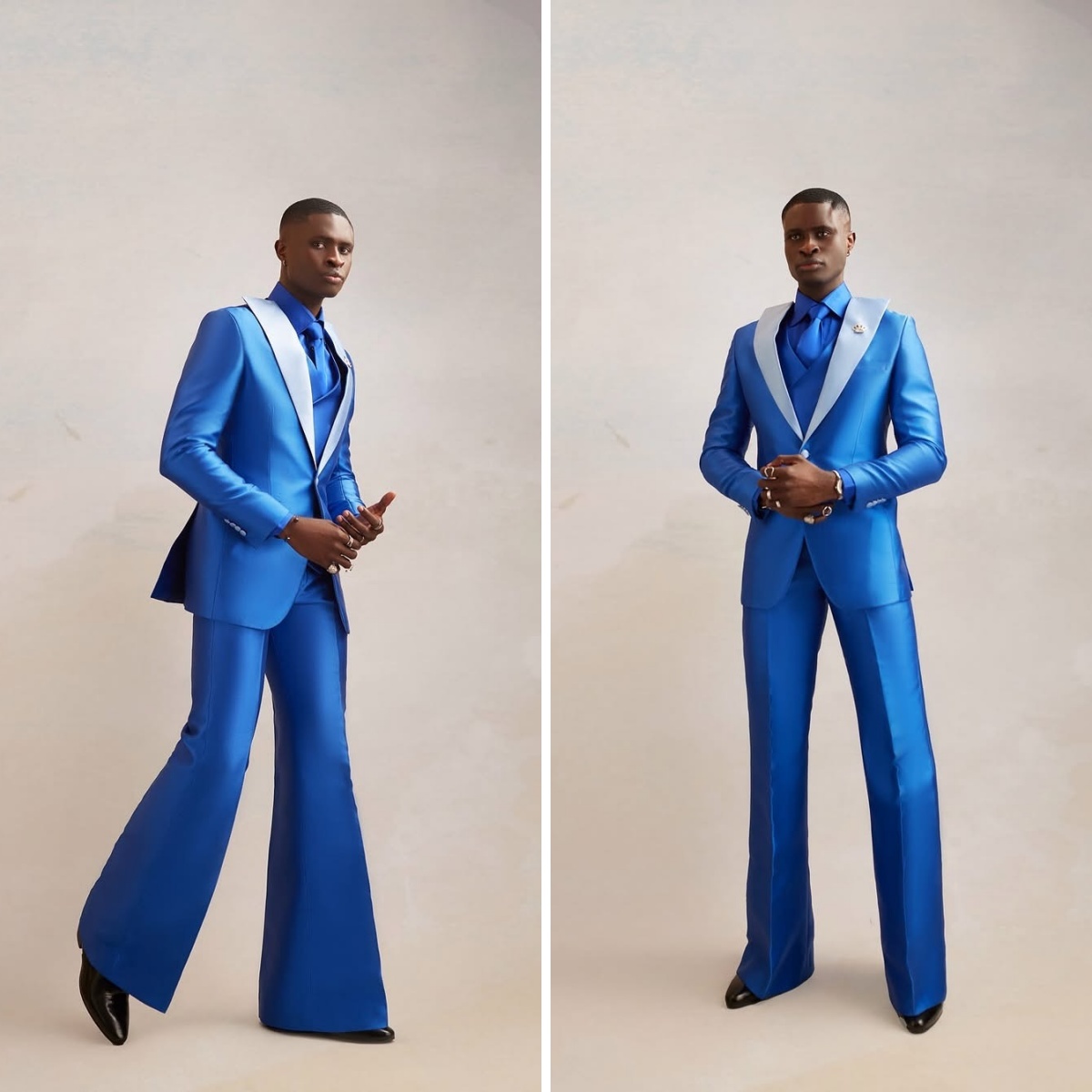 Men Formal Wear Modern - Conjunto de terno masculino de cetim,