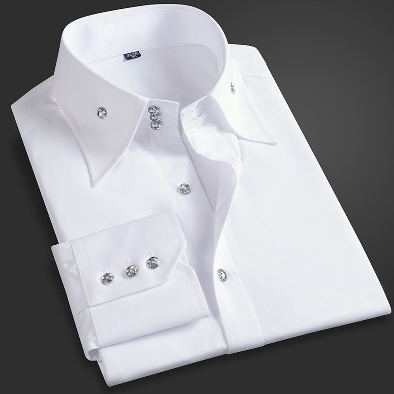 Men Formal Wear Shirts - Primavera outono camisa executiva masculina ajuste