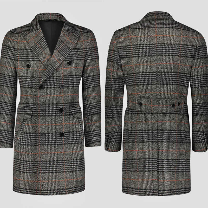 Men Formal Wear Modern - Grade moderna mistura de lã casaco