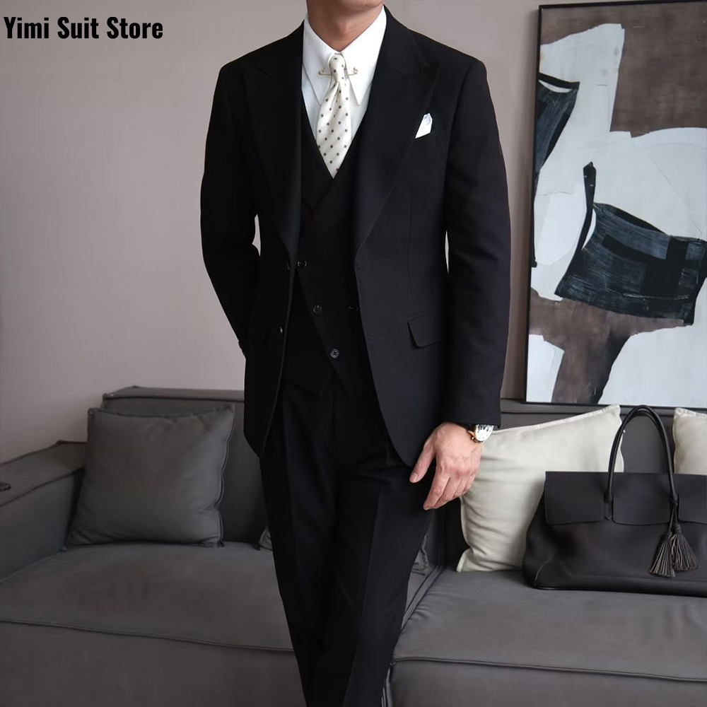 Preto de alta qualidade ternos - Men Formal Wear Modern avaliação e preço