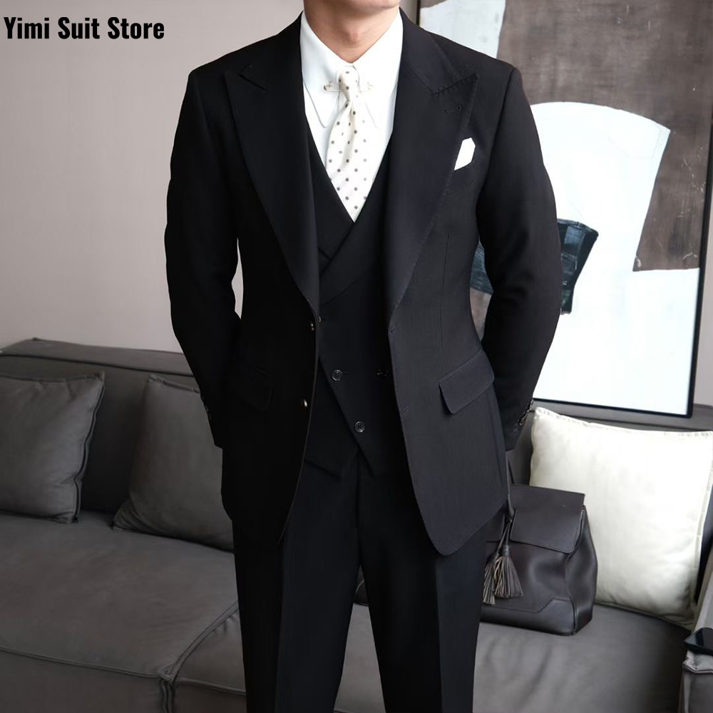 Preto de alta qualidade ternos - Men Formal Wear Modern avaliação e preço