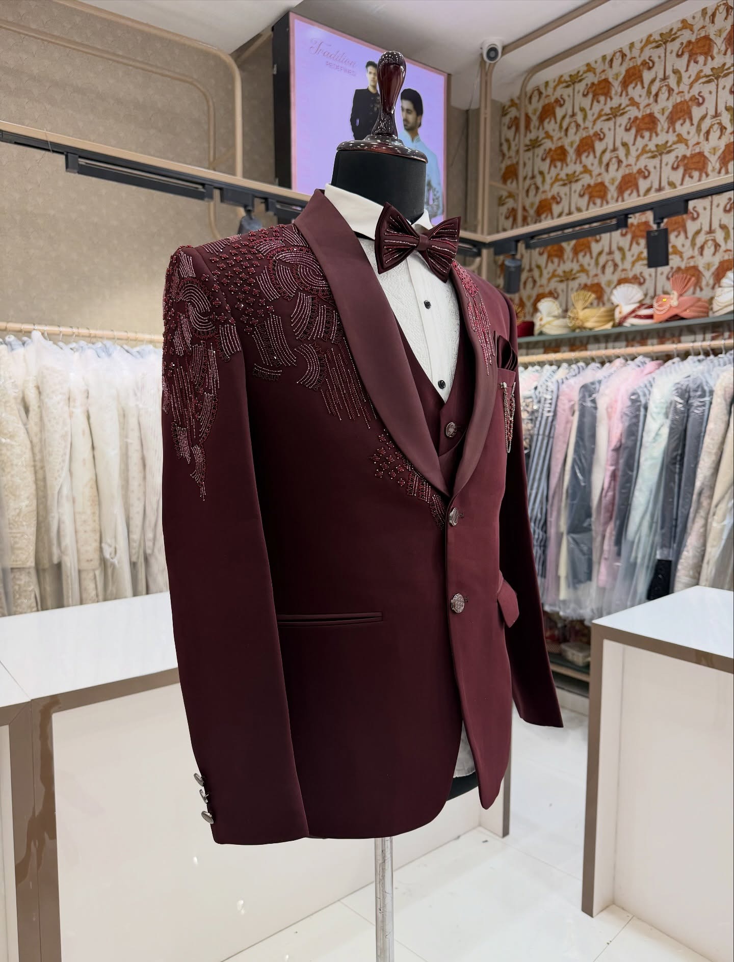 Conjunto de 3 Peças de Terno d - Men Formal Wear Modern avaliação e preço