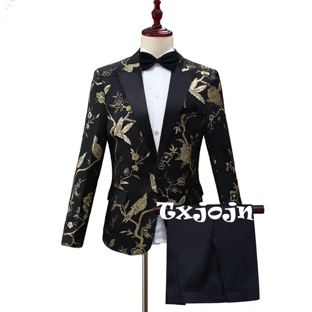 2026 novo requintado jacquard  - Men Formal Party Wear Outfit avaliação e preço