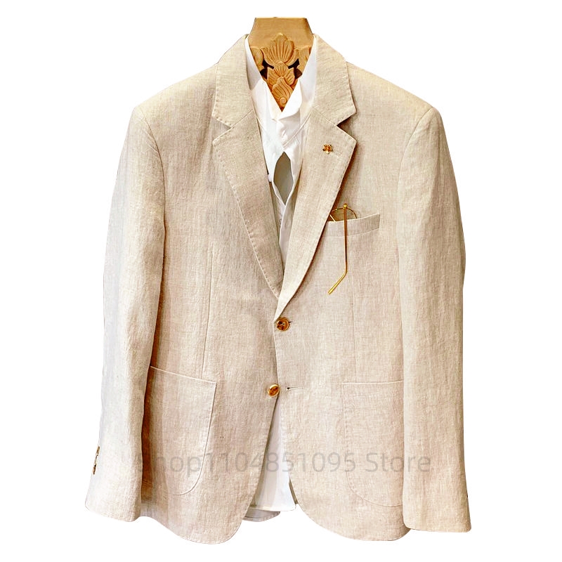 Blazer Masculino Bege de Linho - Men Formal Wear For Summer avaliação e preço