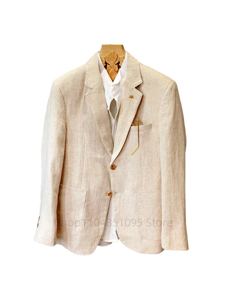 Blazer Masculino Bege de Linho - Men Formal Wear For Summer avaliação e preço