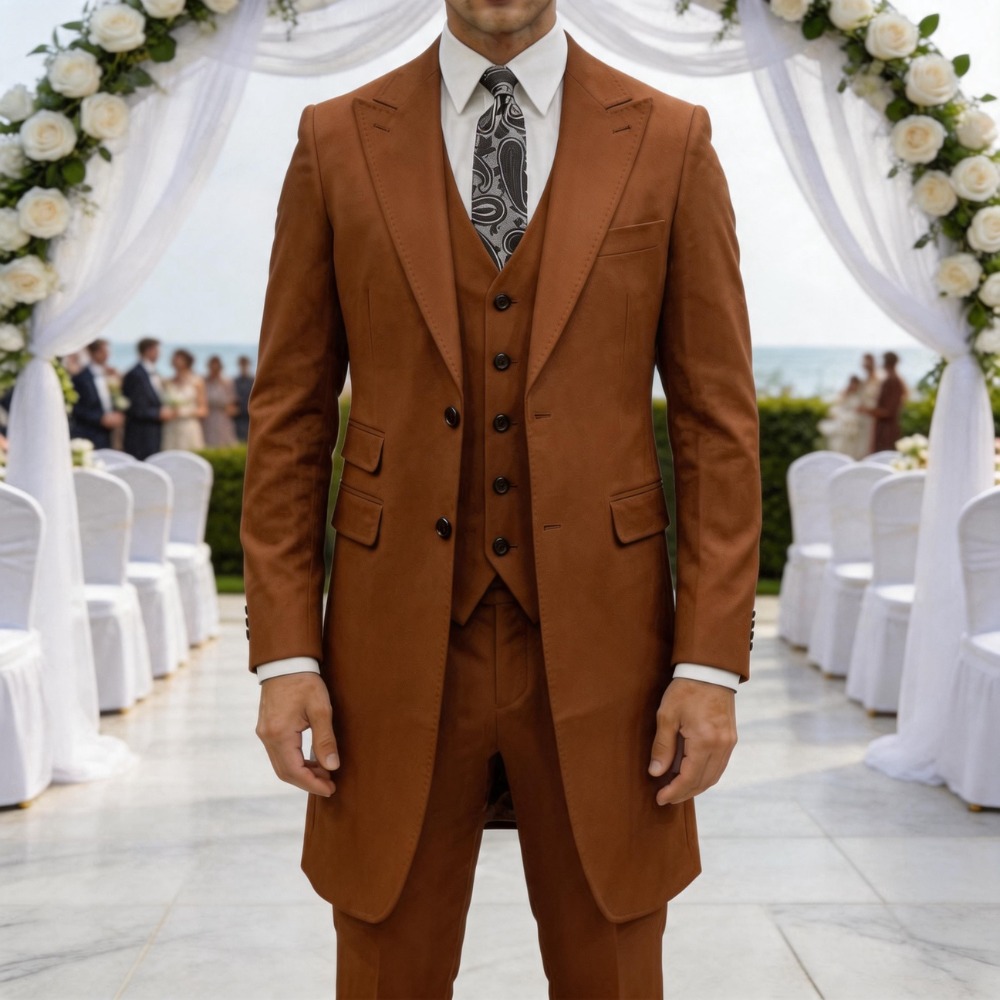 Terno Slim Fit de 3 Peças para - Men Formal Party Wear Outfit avaliação e preço