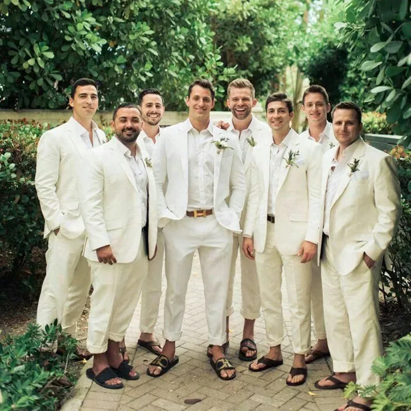 Smoking de casamento de linho  - Men Formal Wear For Summer avaliação e preço