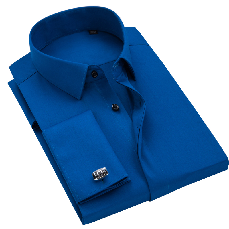 Camisa Masculina com Punhos Fr - Men Formal Wear Shirts avaliação e preço