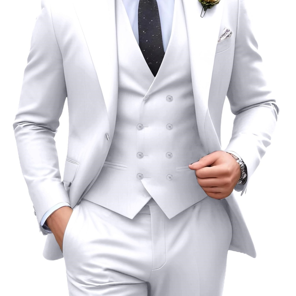 Conjunto de 3 peças de terno m - Men Formal Party Wear Outfit avaliação e preço