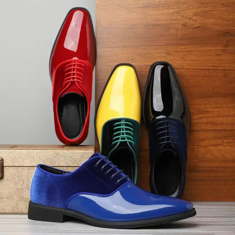Sapatos oxford coloridos para  - Men'S Formal Party Wear Shoes avaliação e preço