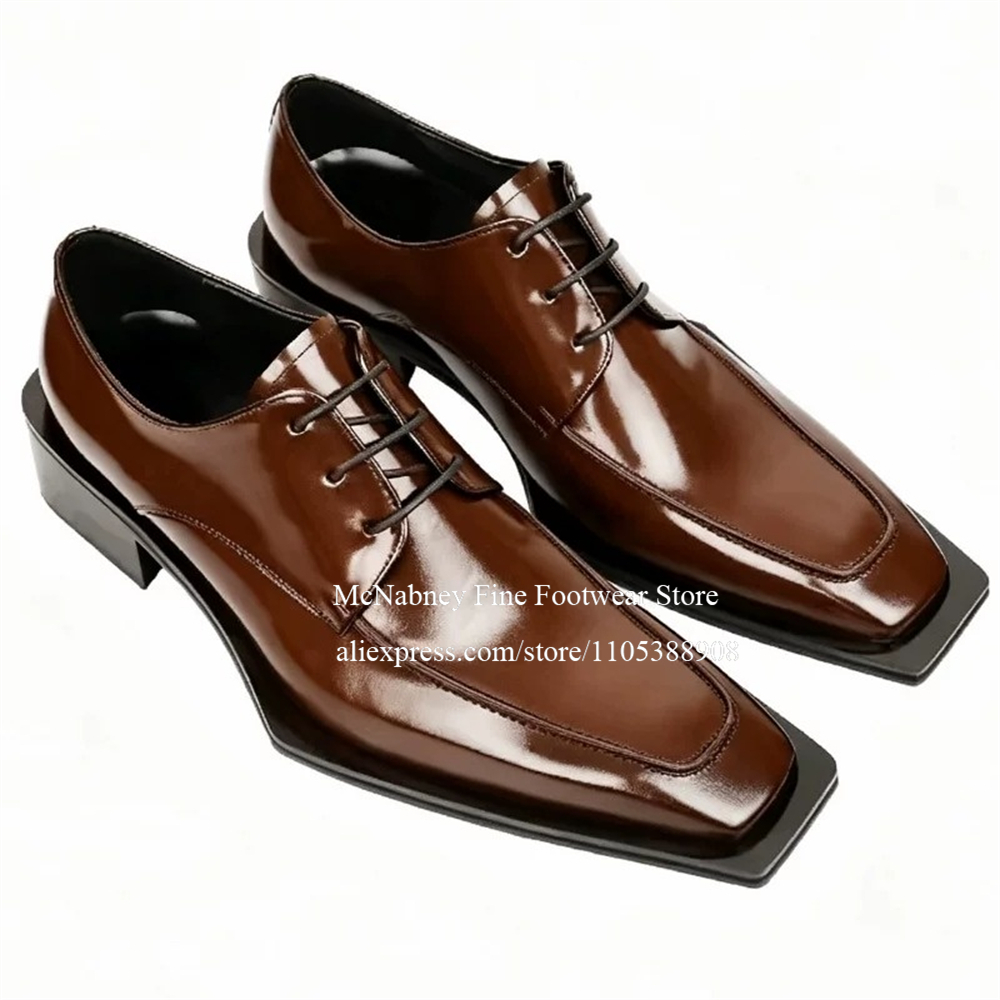 Sapatos Sociais de Couro com T - Men'S Formal Party Wear Shoes avaliação e preço