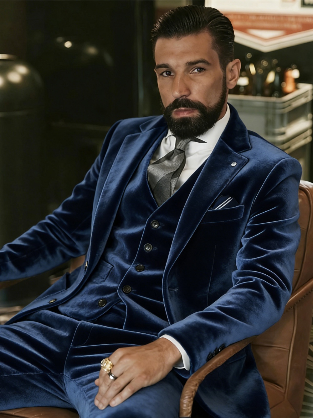 Ternos de Veludo Masculinos 3  - Men Formal Party Wear Outfit avaliação e preço